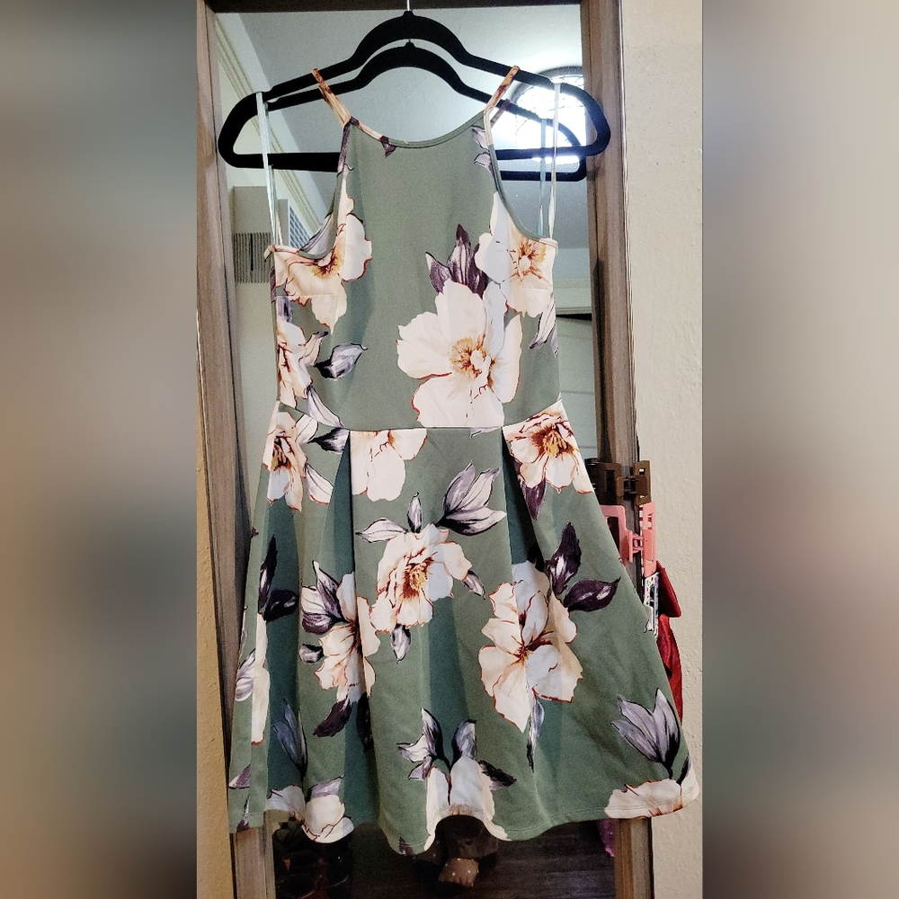 Floral Green Dress
